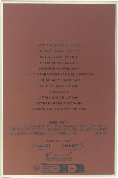 Produktbild Chanel Allure Homme After Shave (Aftershave Lotion, 100 ml)