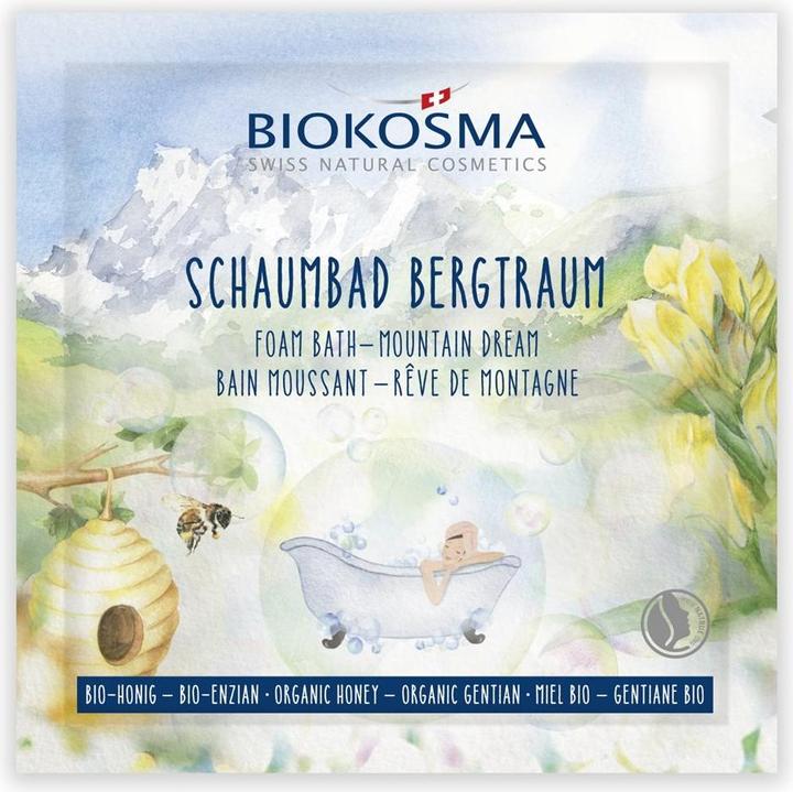 Produktbild Biokosma SCHAUMBAD BERGTRAUM Honig | Enzian - Nährt & Regeneriert (25 ml, Badepralinen)