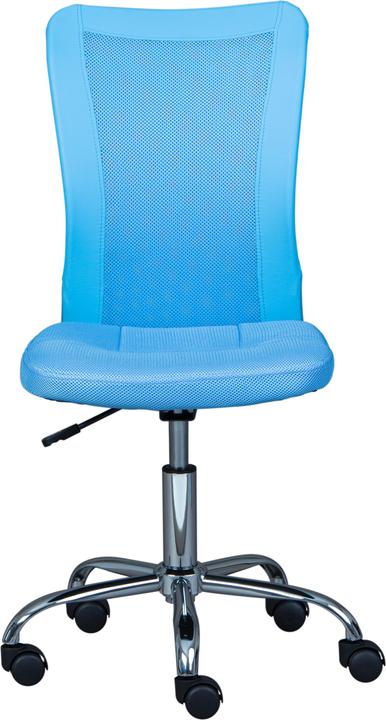 Actual product image Inter Link Swivel Chair BONNIE office chair Bonnie sky blue chrome base mesh+PU (42 - 52 cm)