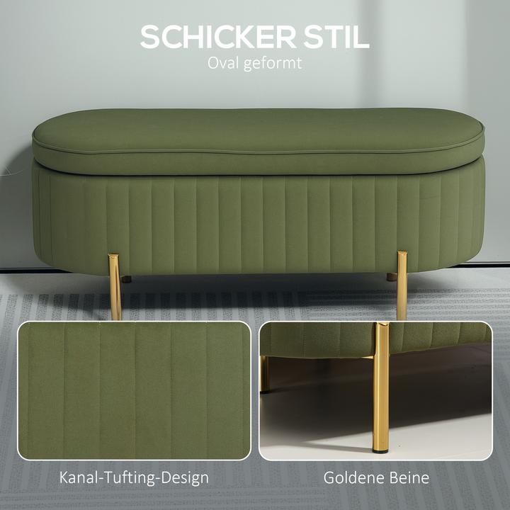 Produktbild Homcom Sitzbank Polyester Grün (108 cm)