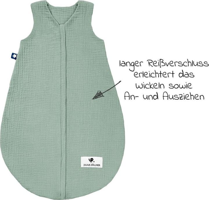 Productafbeelding Julius Zöllner Zomerslaapzak mousseline (62 cm, 0,5 TOG, Zomer)