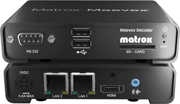 Matrox Maevex 5150 Encoder Video over IP Decoder HDMI/DVI-out up to 1920x1200/1080p60 out HDMI/analog a...