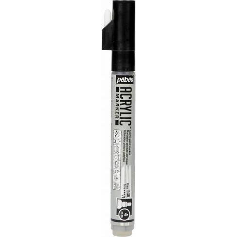 Thumbnail - Pebeo, Marker, Acrylic Marker Medium Rundspitze 4mm (Grau, 4 mm)