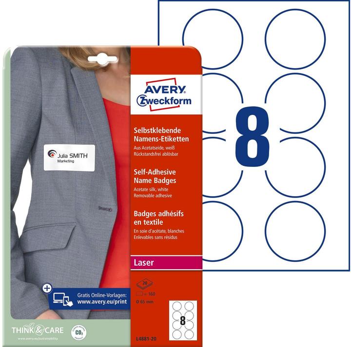 Actual product image Avery Namensetiketten