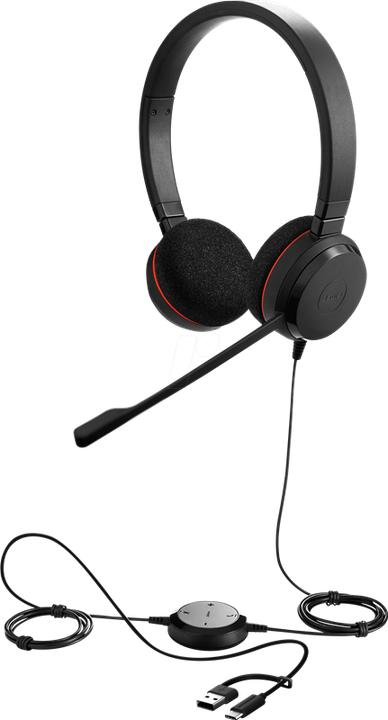 Immagine prodotto Jabra Evolve 20 MS (Cablato, USB-A, USB-C, Team Microsoft)