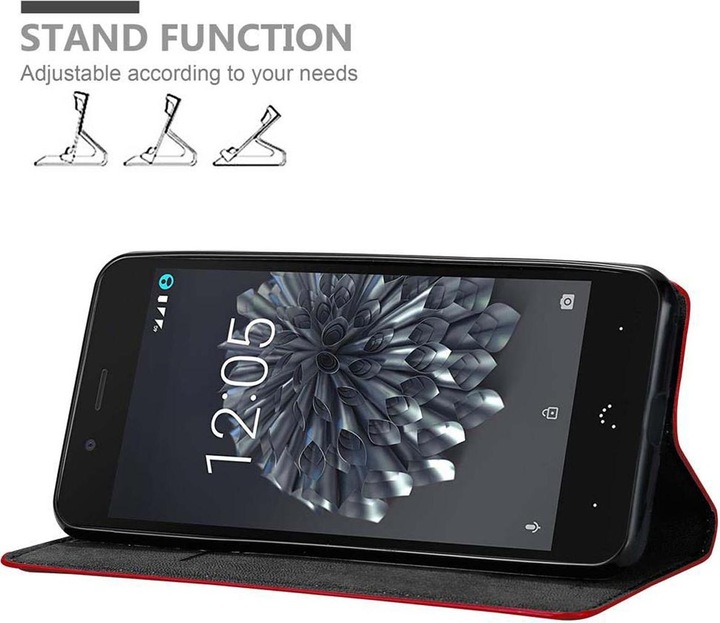 Actual product image Cadorabo Book Invisible Magnet Cover (BQ Aquaris X5 Plus)