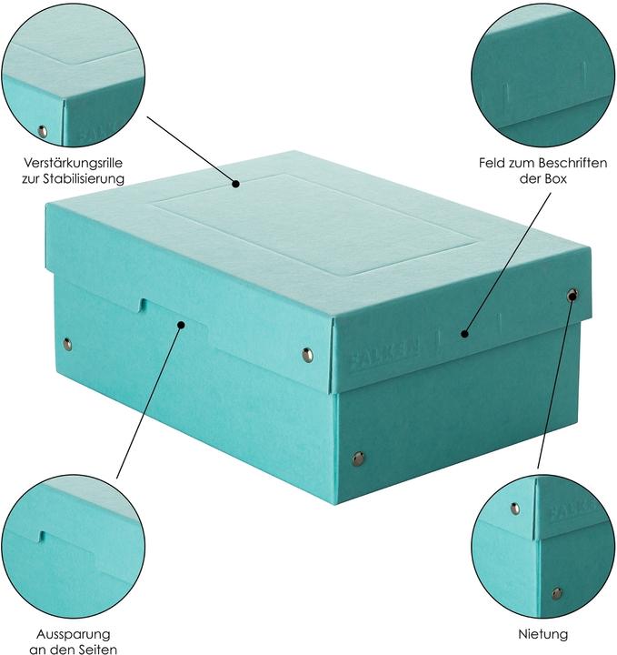 Actual product image Falken PURE Box Pastel A5 100 mm filling height azure (A5)