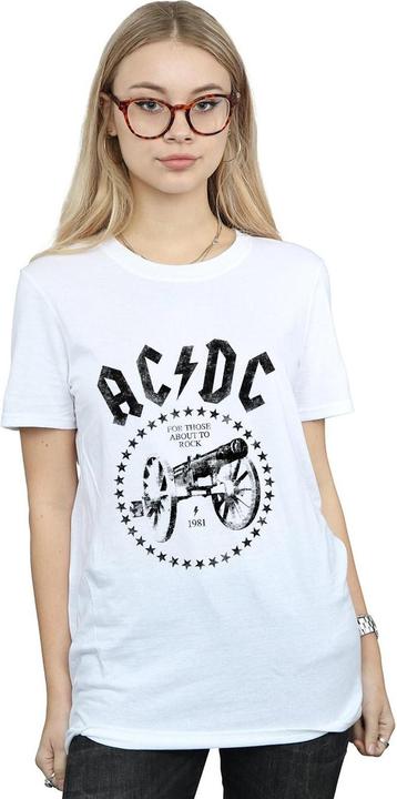 Produktbild AC/DC We Salute You Cannon Baumwolle Boyfriend TShirt (S)