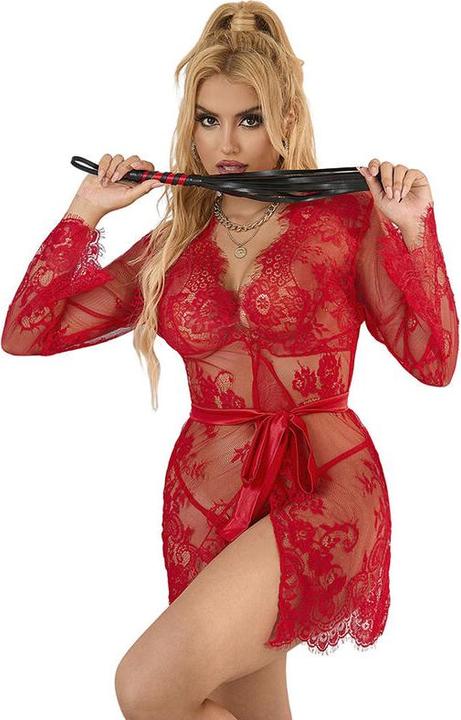 Produktbild Subblime 953775 SPITZEN-NACHTHEMD + STRING ROT S/M (M, S)