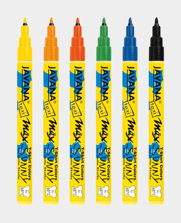 Actual product image Kreul Textile Marker fine Set of 6 (6x)
