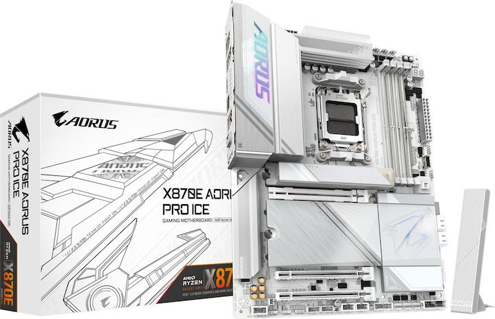 Produktbild Gigabyte X870E AORUS PRO ICE (AM5, AMD X870E, ATX)