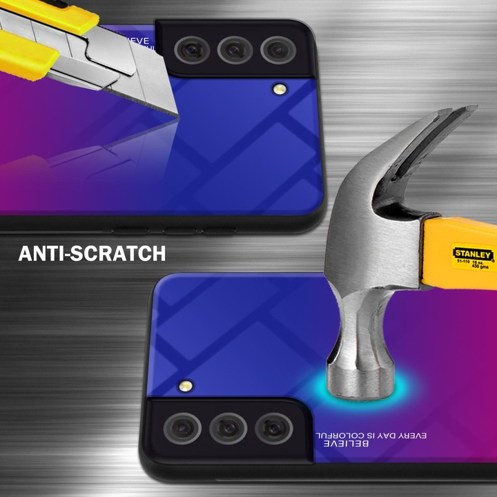 Productafbeelding Cadorabo TPU 2 Kleuren Glazen Hoesje (Samsung Galaxy S22+)