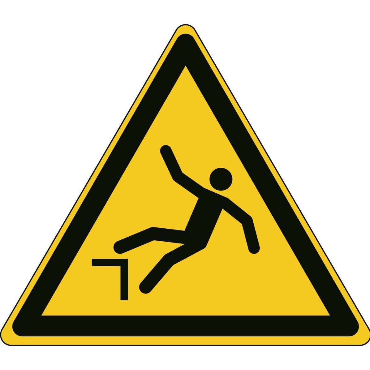 Brady, Sicherheitskennzeichnung, ISO 7010 PIC W008 B-7538 ISO Sicherheitskennzeichnung - Warnung vor Absturzgefahr Lamin...