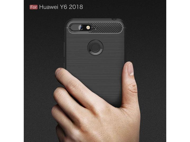 Immagine prodotto Screenguard Huawei Y6 2018 Cover Carbon Brushed Soft TPU (Huawei Y6 (2018))