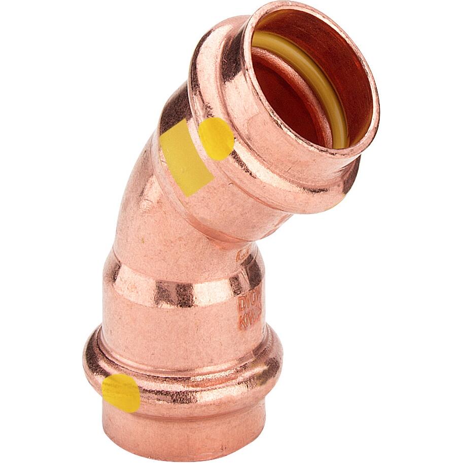 Viega, Rohrverbindungstechnik, Profipress copper arc 22mm G 45 ° 345624 (Pressverbindung)