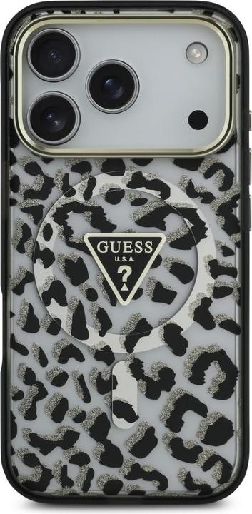 Produktbild Guess - Leopard Glitter MagSafe (GUHMP17LHLEGTGLK) - iPhone 17 Pro - Black (Apple iPhone 17 Pro)