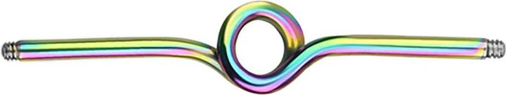 Actual product image Star Piercing Barbell bar coloured loop (without brass, Surgical steel 316L)