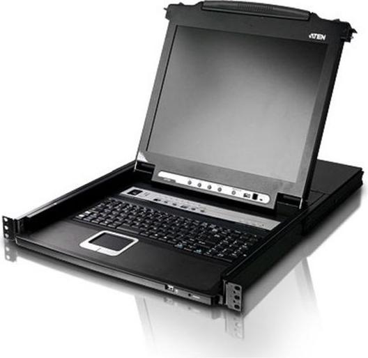Actual product image Aten CL5708N 48cm-LCD KVM Switch, USB-PS/2,VGA, 8Ports, DE-Layout