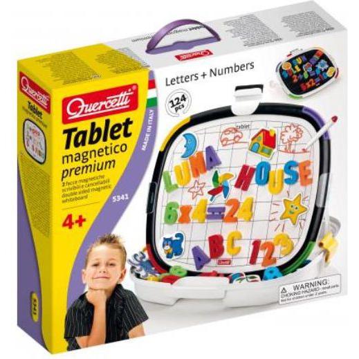 Quercetti Magnettablett Buchstaben und Zahlen