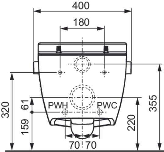Produktbild TECE TECEone Dusch-WC Komplettanlage, WC-Keramik mit Duschfunktion, ohne WC-Sitz mit Deckel
