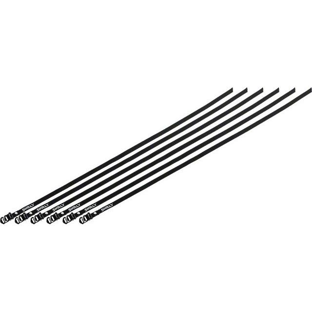 Surly, Spanngurt + Ladungssicherung, Junk Strap Zurrband, 120cm, Edelstahlschnalle, 6 Stk., black