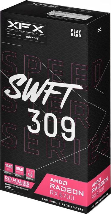 Productafbeelding XFX VGA 8GB RADEON RX6700 SWFT309 CORE GAMING 3xDP/H SPEEDSTER SWFT309 AMD Radeon RX 6700 CORE Gami (10 GB)