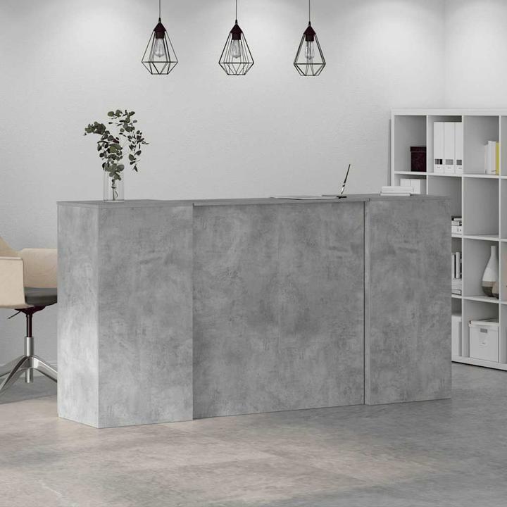 Immagine prodotto VidaXL Bancone reception grigio cemento 200x50x103,5 cm bancone reception in legno