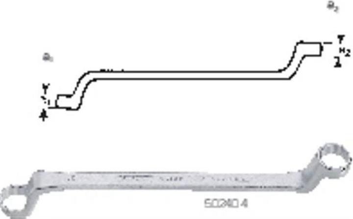 Immagine prodotto HAZET Chiave a doppio anello 630-24X26 ∙ Profilo a doppio esagono esterno ∙ 24 x 26 mm (24 mm, 26 mm)