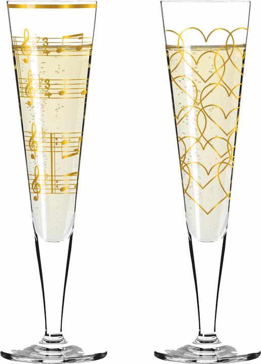 Produktbild Ritzenhoff Champagnergläser Goldnacht (20.50 cl, 2 Gläser, Sektgläser)