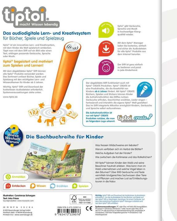 Immagine prodotto tiptoi Vieni nella foresta (Tedesco, Frisona inca, 2011)