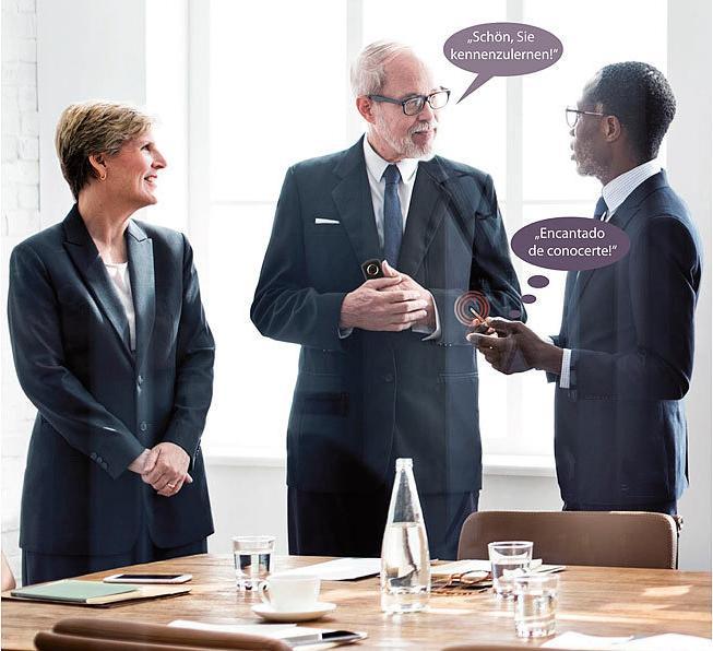 Actual product image Simvalley Mobile real-time language translator