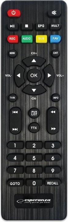 Produktbild Esperanza EV106R TV set-top box Cable Black (DVB-T2)