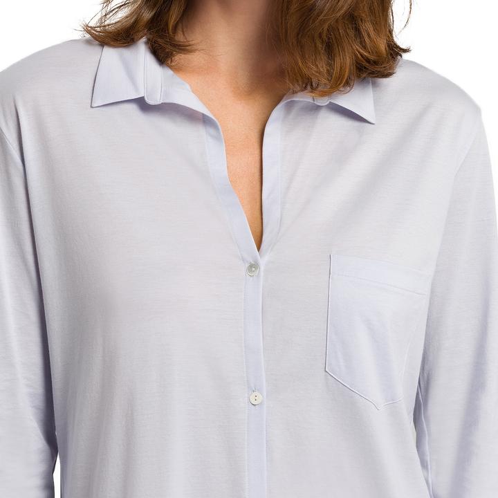 Image du produit Hanro Chemise de nuit Cotton Deluxe - longueur 90 cm - manches longues (L)