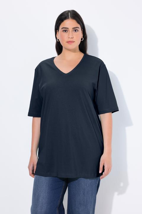 Produktbild Ulla Popken T-Shirt, V-Ausschnitt, Relaxed, Halbarm (54)