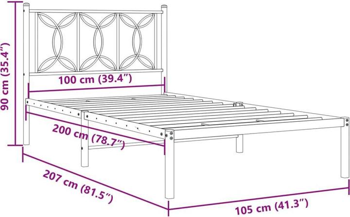 Image du produit vidaXL Bettgestell (100 x 200 cm)
