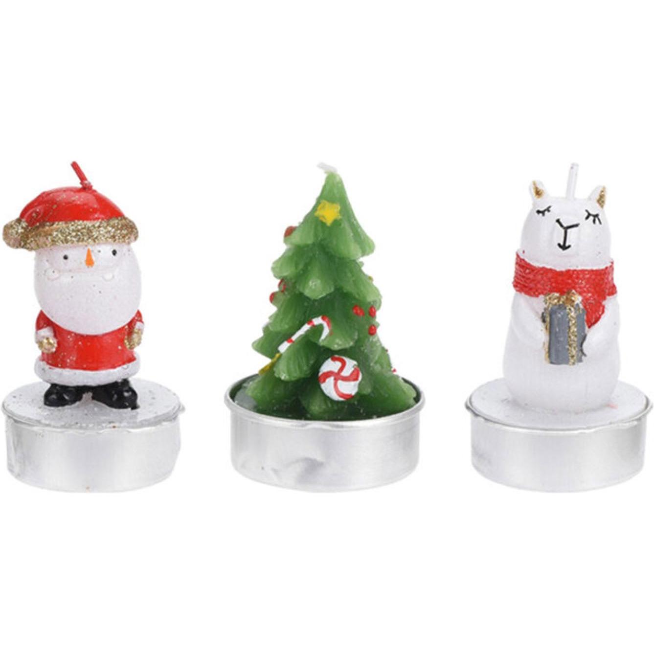 Thumbnail - Tischlampe, Teelicht Weihnachten mit Figur, 24St.
