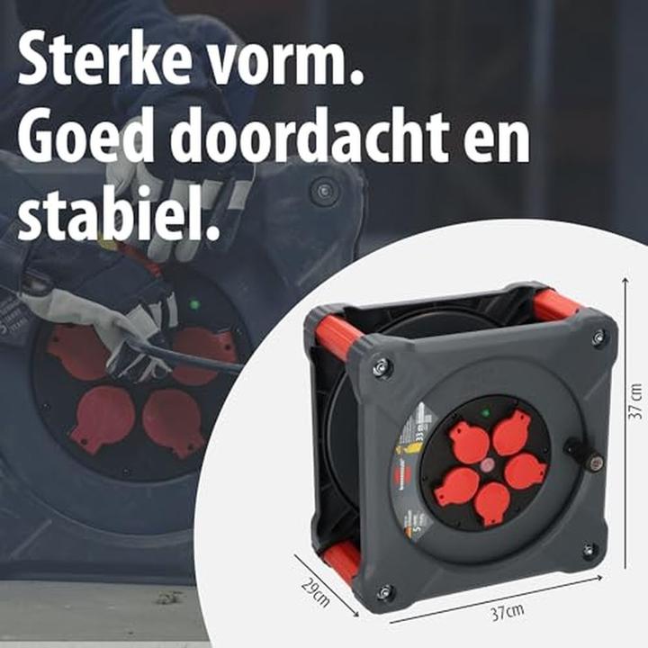 Immagine prodotto Brennenstuhl Avvolgicavo professionale con protezione antiribaltamento totale (33 m, 2.50 mm².)