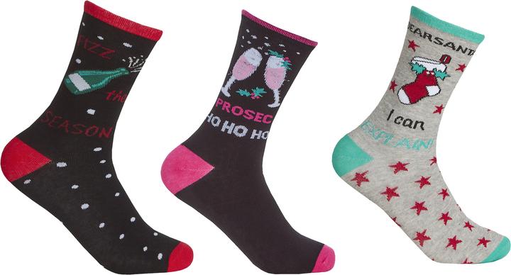 Actual product image Universal Textiles Christmas Design Socks(3Pack) (pack of 3, 30, 42)
