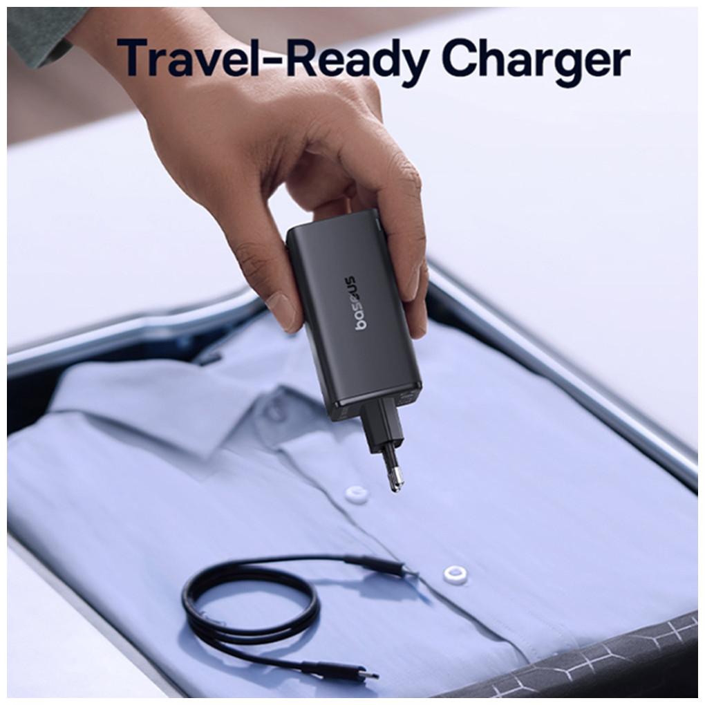 Thumbnail - Baseus GaN6 Pro Fast Wall Charger (100 W), USB Ladegerät, Schwarz