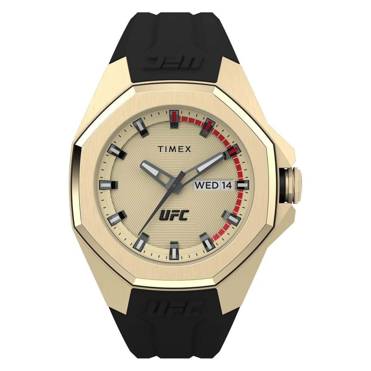 Timex, Armbanduhr, Ufc Pro TW2V57100 Herrenuhr, Gold, Schwarz, (44 mm)