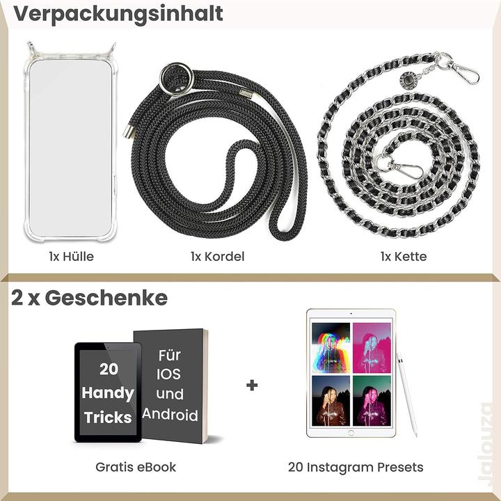 Actual product image Jalouza Handykette & Hülle Set Amber für iPhone 12/12 Pro