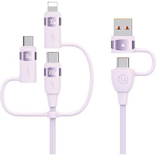 Usams US-SJ646 U85 PD100W A+C to C+L+M 6in1 Fast Charging Cable 2m (2 m, USB 3.2 Gen 1), USB Kabel