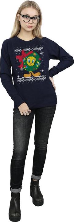 Produktbild Looney Tunes Tweety Pie Christmas Fair Isle Sweatshirt (S)