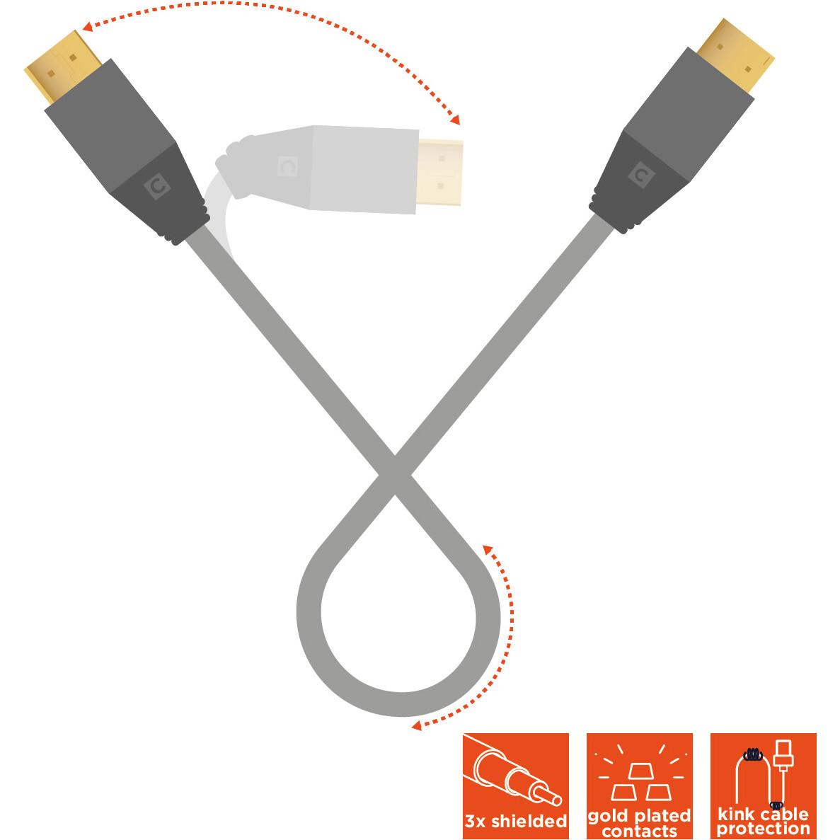 Thumbnail - Celexon DisplayPort Kabel 4K 1,0m - Professional Line (1 m, DisplayPort), Video Kabel
