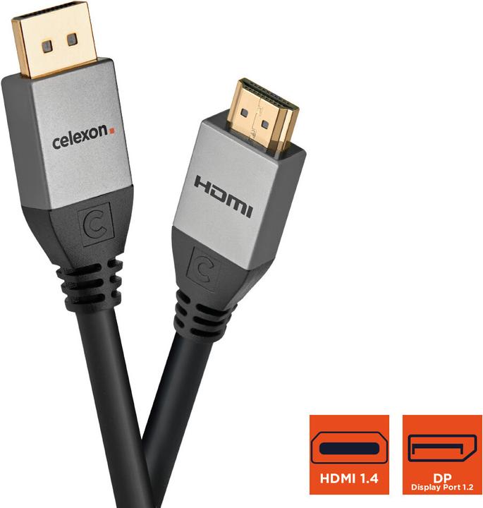 Produktbild Celexon DisplayPort auf HDMI Kabel 4K 5,0m - Professional Line (5 m, HDMI, 1.4)