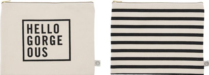 House Doctor Clutch, HDCanva, BlackOff-white (1.20 l)