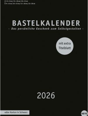 Image du produit Premium-Bastelkalender schwarz A4 2026 (A4, Couverture rigide, Allemand)