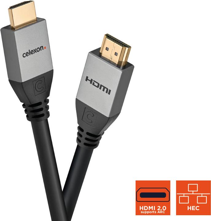 Actual product image Celexon HDMI Cable with Ethernet - 2.0a/b 4K 2.0m - Professional Line (2 m)