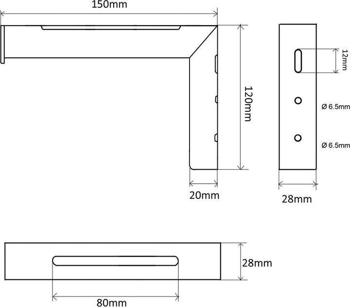 Image du produit Maclean MC-923 Jeu de 2 suspensions pour écrans de projection charge max. 25KG set (Mur)
