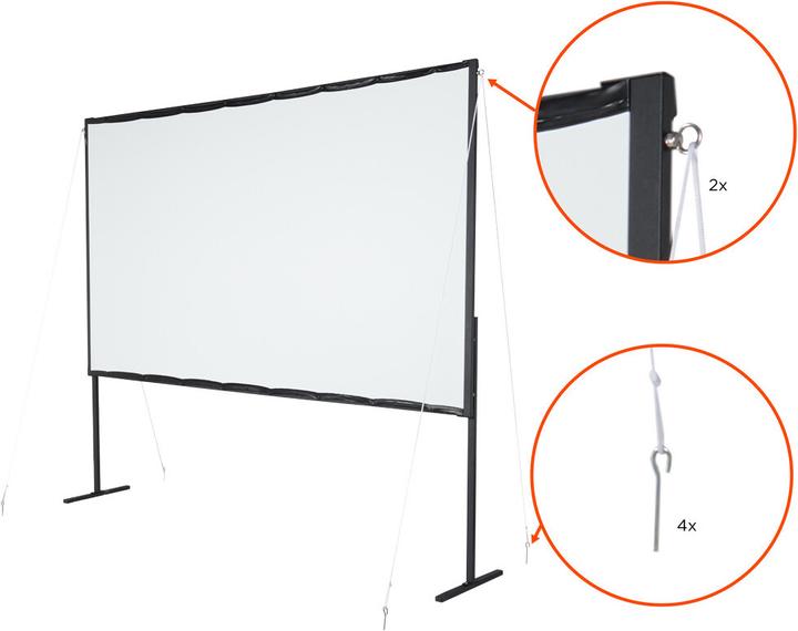 Image du produit Celexon basic line Écran sur cadre pliable 16:9, 100" - Écran sur cadre, home cinéma et plein air (100", 16:9)